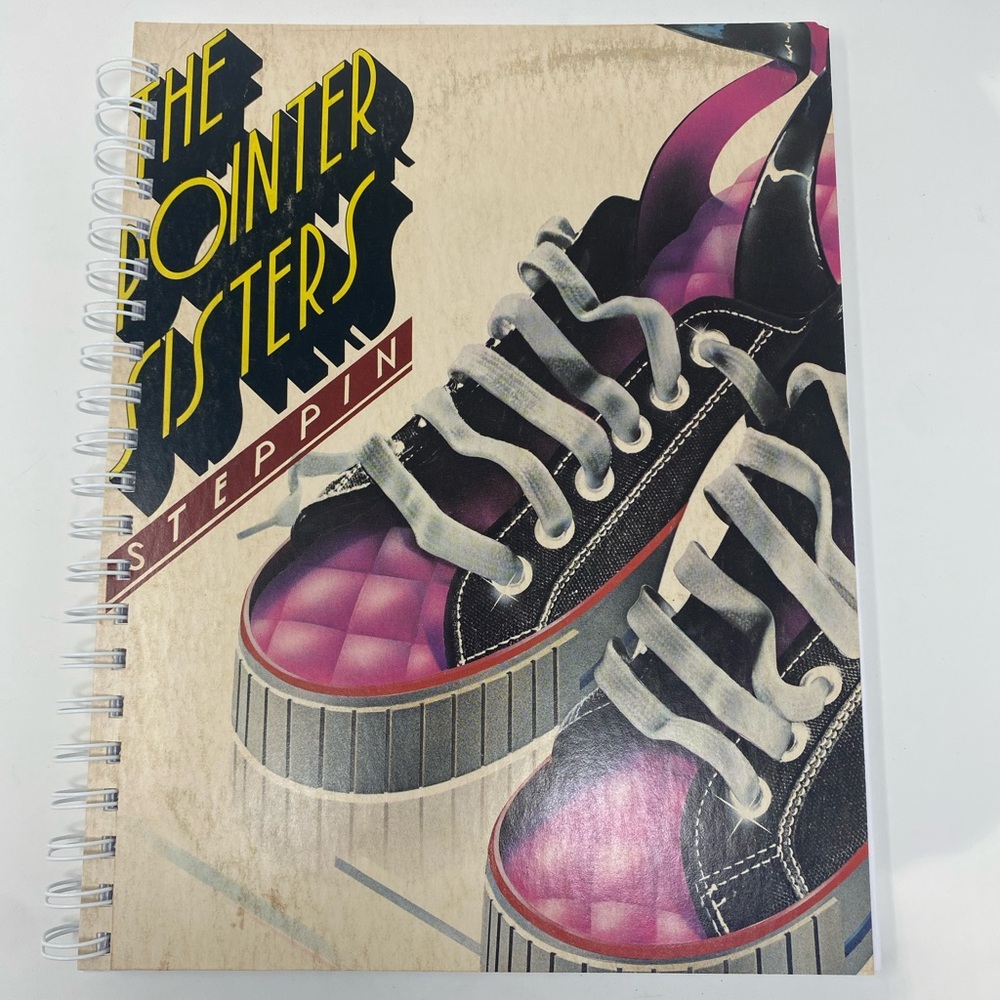 Upcycled The Pointer Sisters Steppin' Record Album Notebook Handmade ♻️